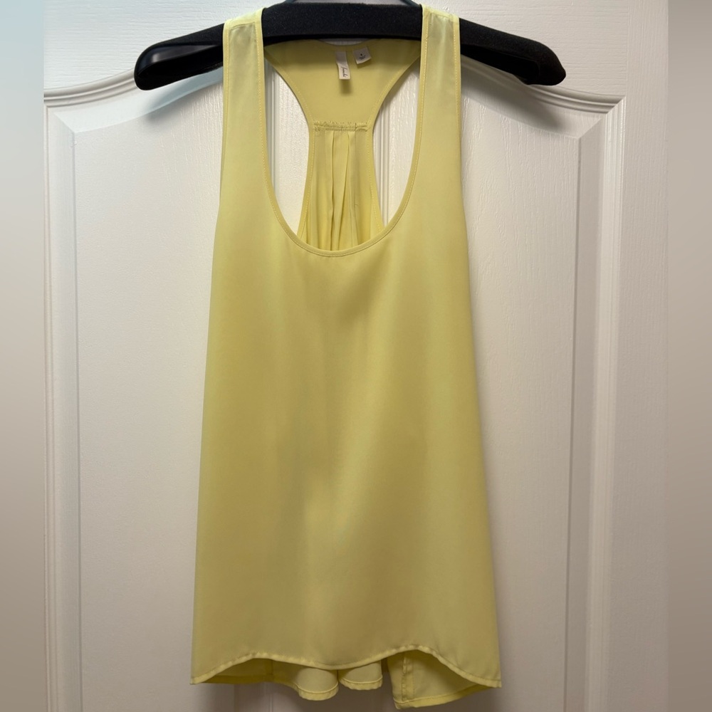 Frenchi Yellow High Low Sleeveless Women's Top in Size S